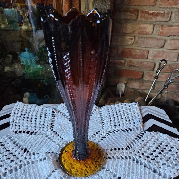 Indiana Glass Other - Indiana vintage glass vase amber/root beer color!  PRETTY!!!